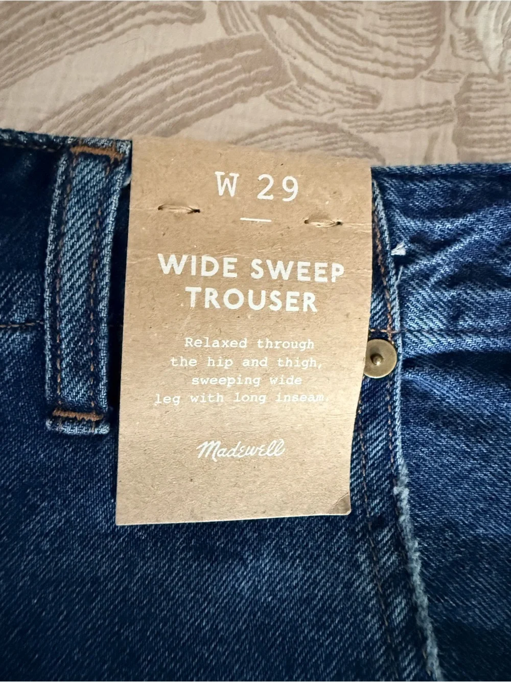 Madewell Wide Sweep High Waisted Trouser Jean